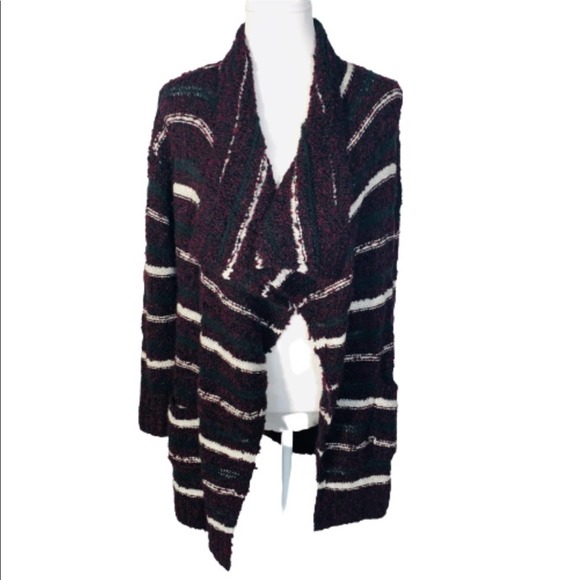 Caslon Striped Cardigan Sweater Wool Alpaca Blend - Picture 3 of 10